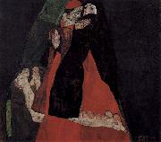 Egon Schiele Kardinal und Nonne oder Die Liebkosung oil painting artist